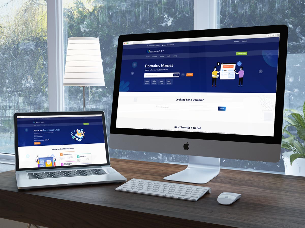 Вебсайт и система управления для Neohost