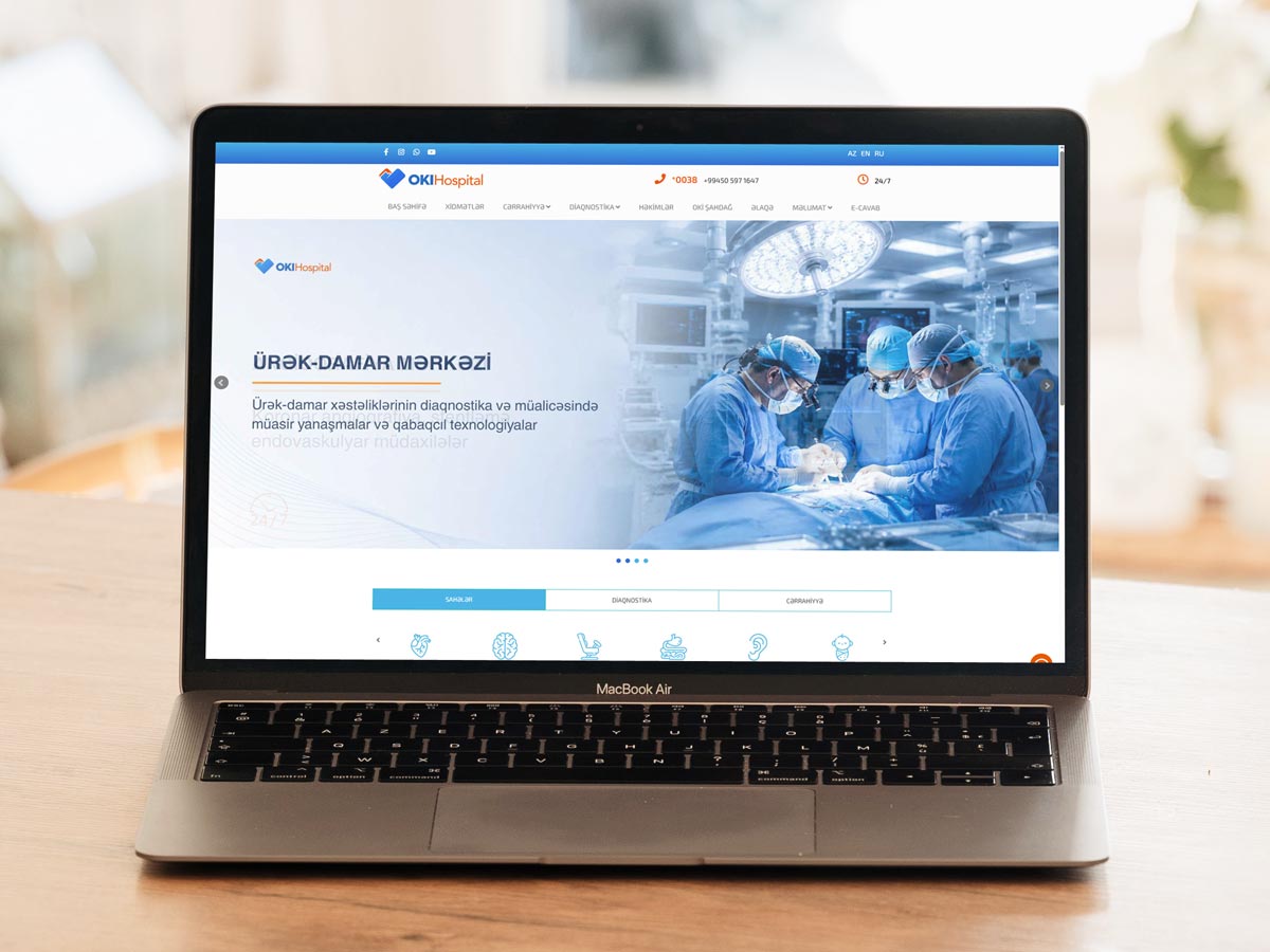 OKI klinikası üçün vebsaytın yaradılması